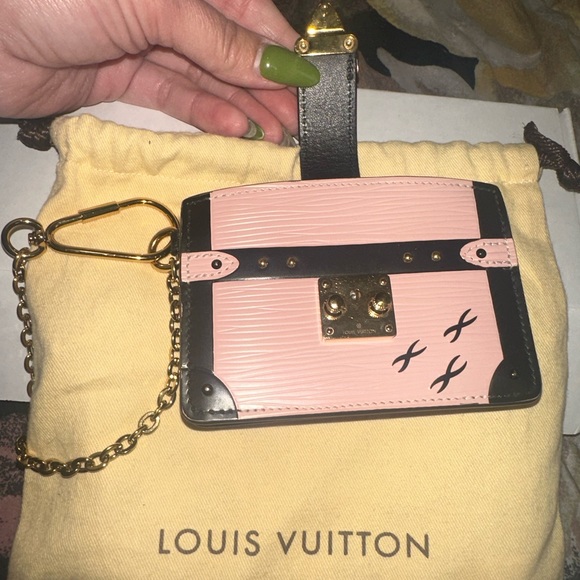 🎀 Louis Vuitton Rose Ballerine Epi Trunk multi cartes - Picture 3 of 15